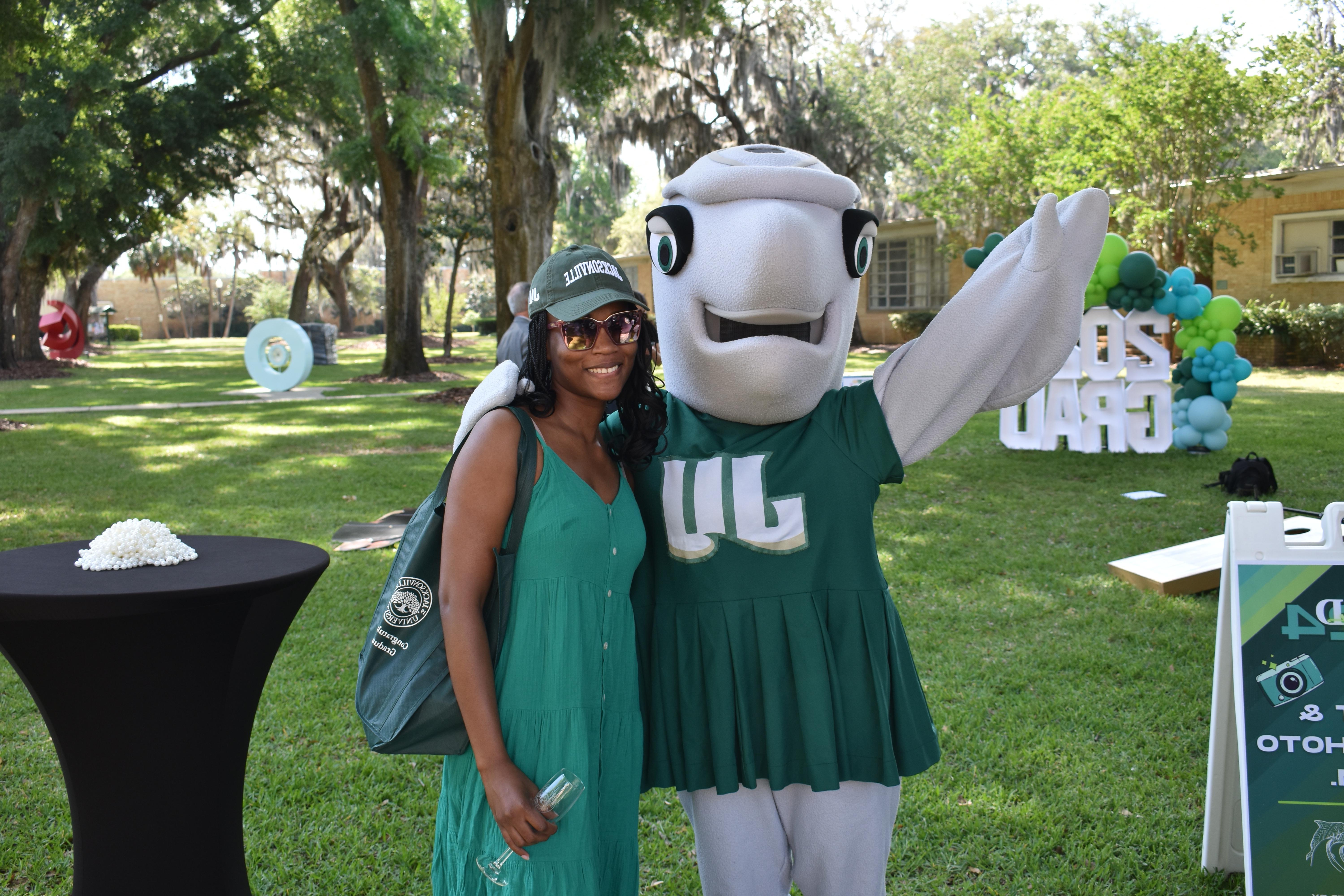 Nellie and Student at Grad Fest